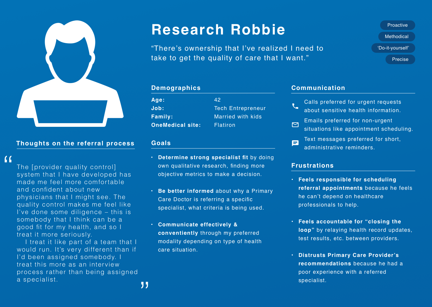 Research Robbie persona
